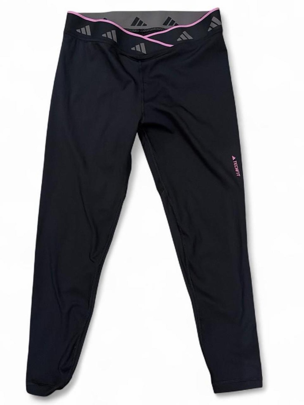 adidas Black Leggings with Pink Trim for Kids